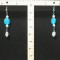 Blue Agate and Moonstone Earrings
